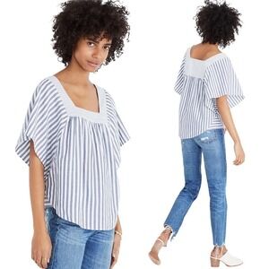 Madewell Butterfly Striped Blouse in Stripe Play Size Small